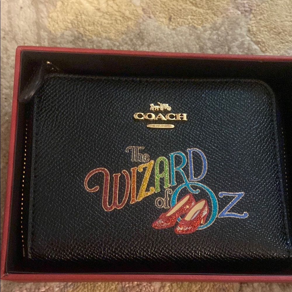 NIB Coach Black Wallet with Wizard of Oz Design